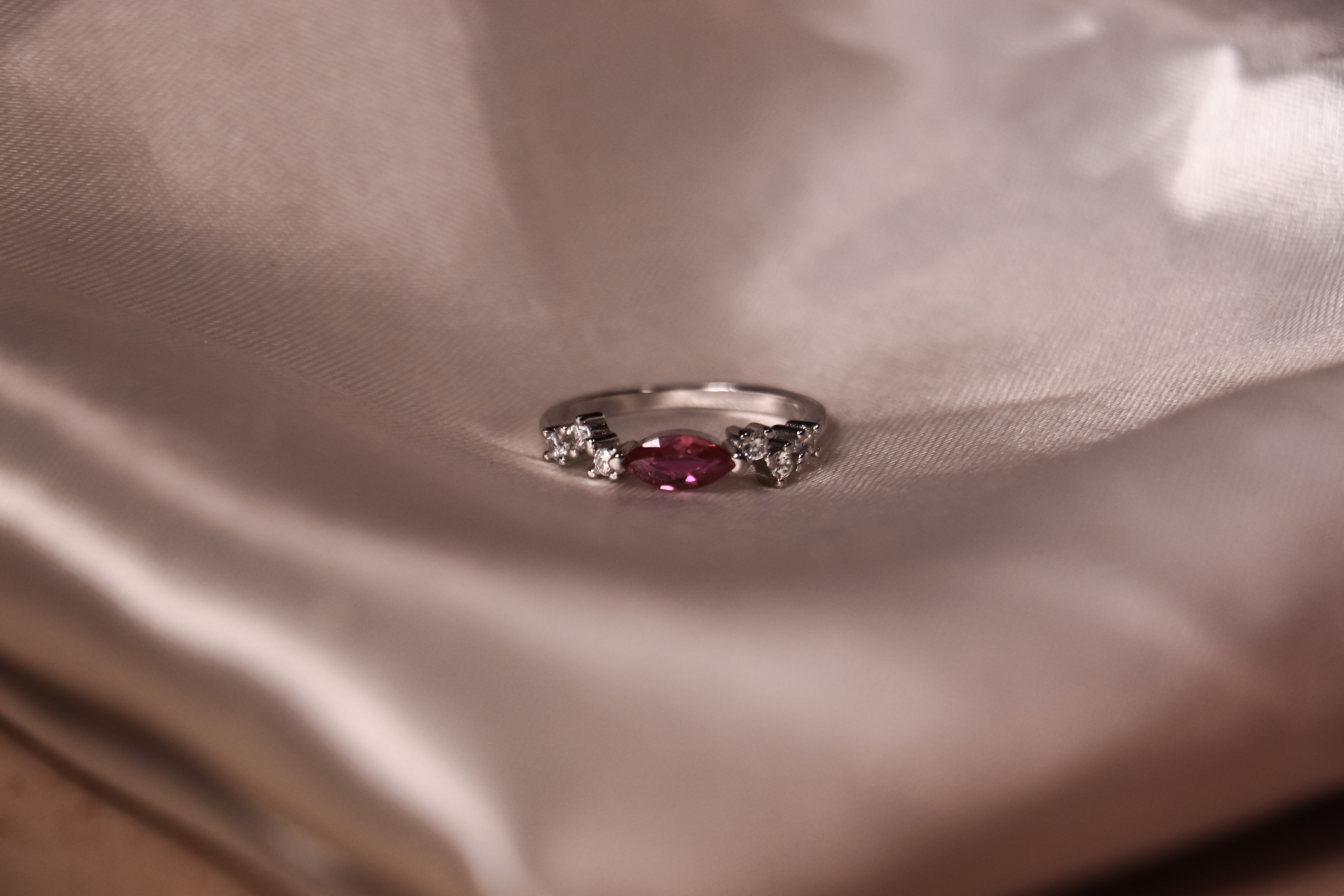 Rose Radiant Marquise Ring