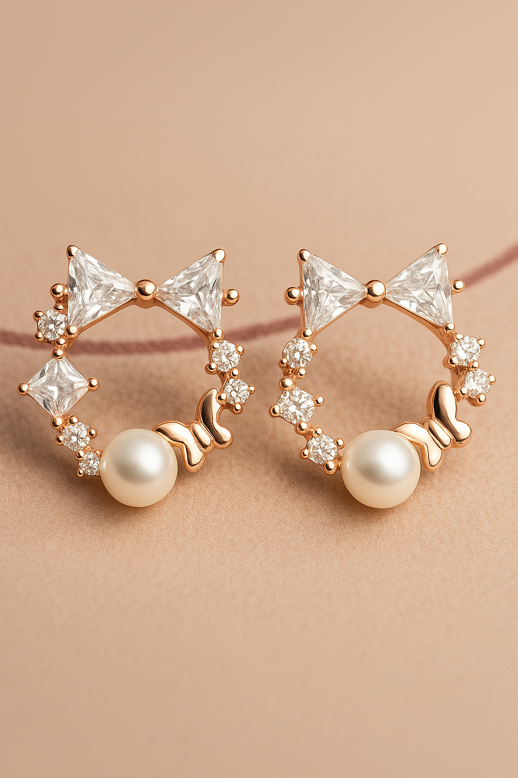Pearl Bow Radiance Studs