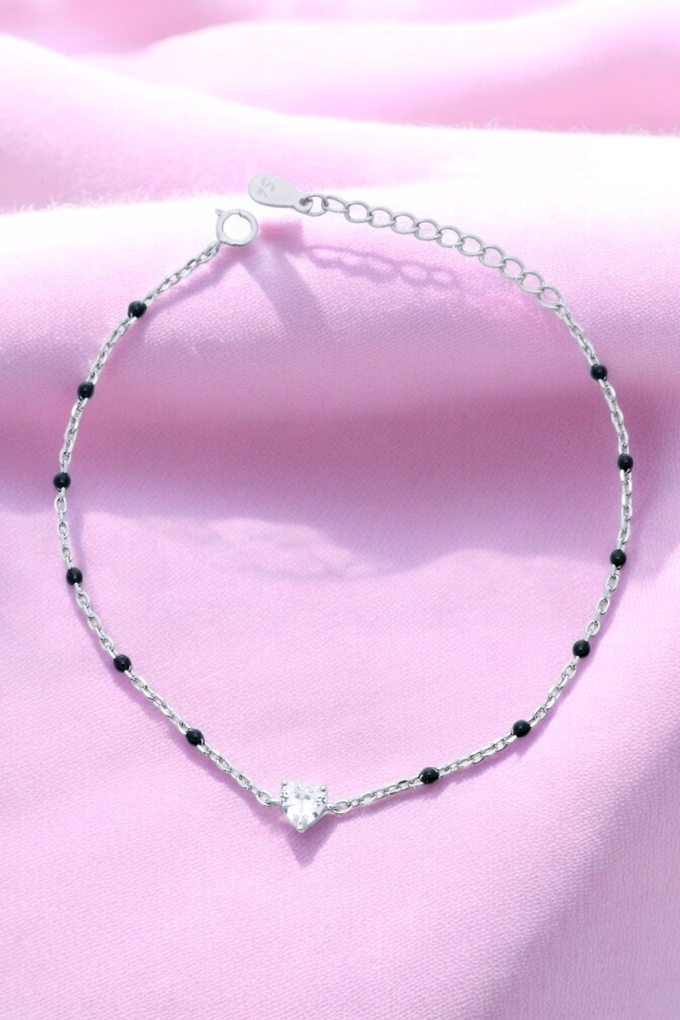 Evil Eye Heart Mangalsutra Bracelet