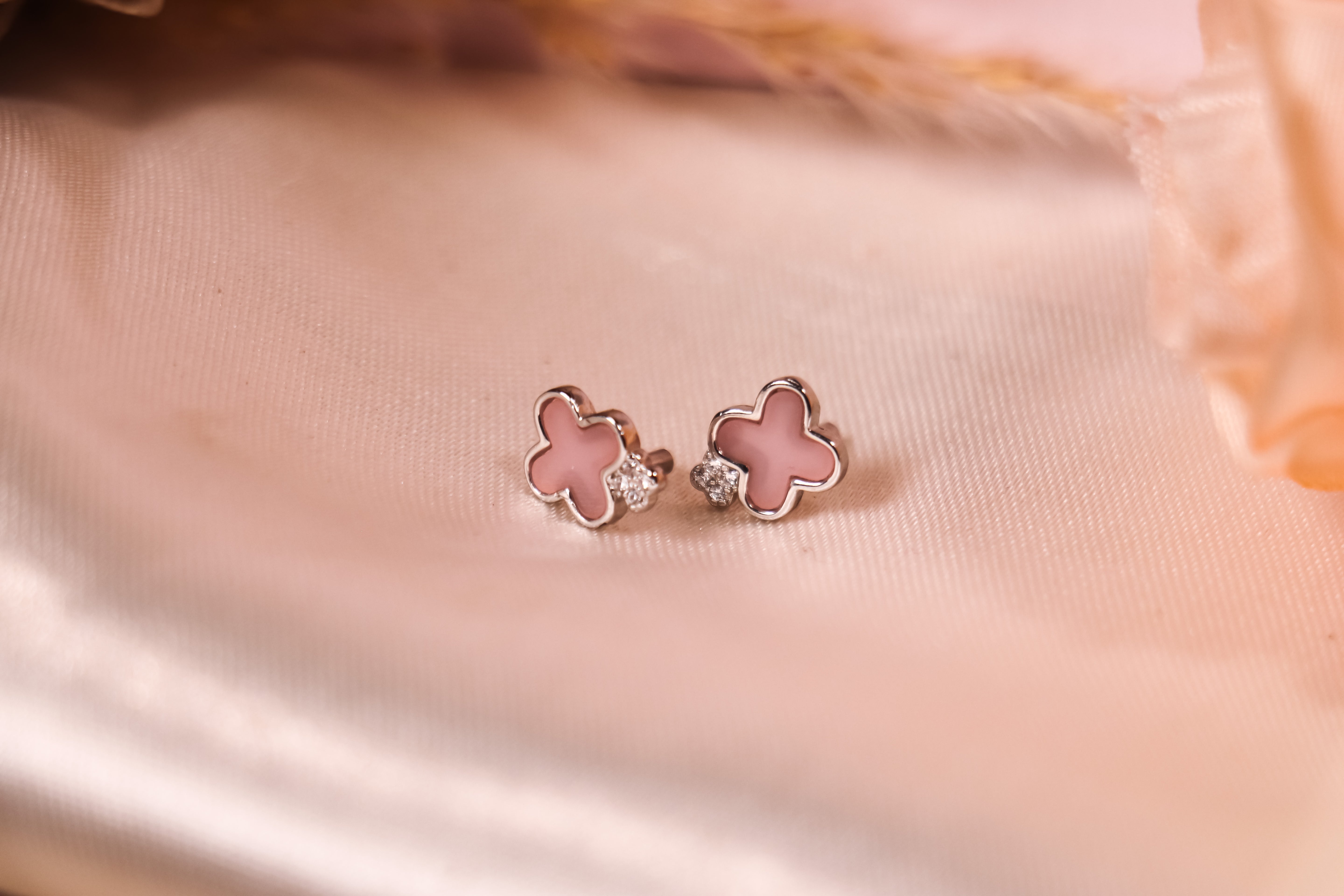 Clover Blush Studs