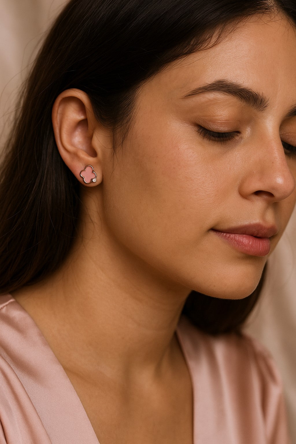 Clover Blush Studs