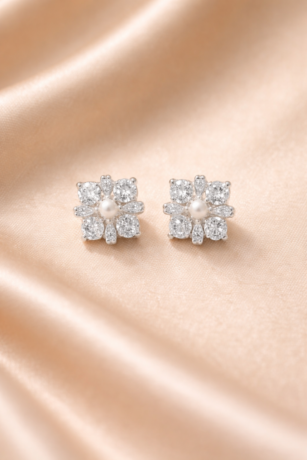 Luna Bloom Floral Stud Earrings