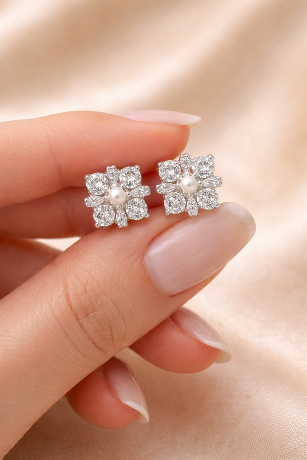 Luna Bloom Floral Stud Earrings