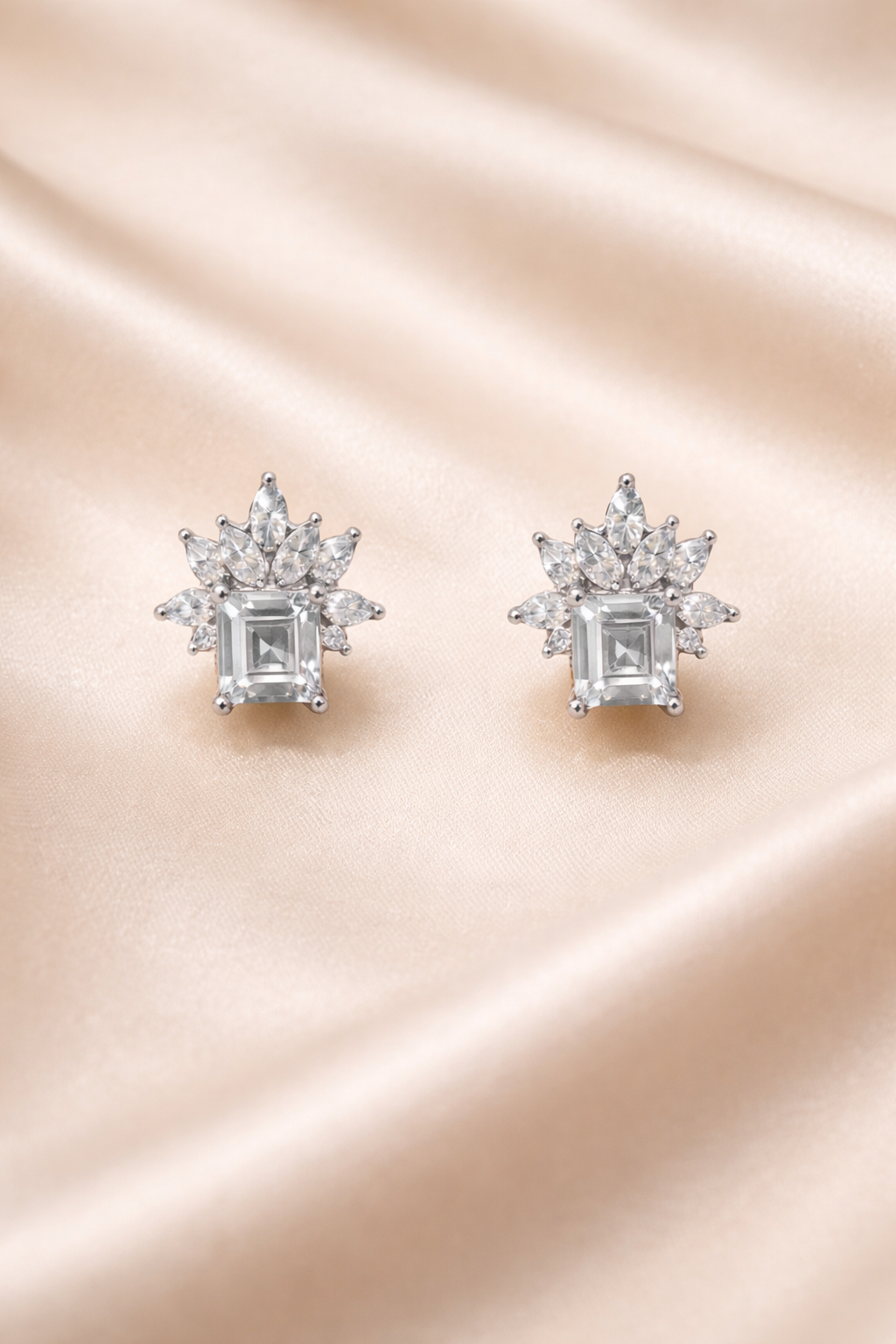 Stella Square Bloom Stud Earrings