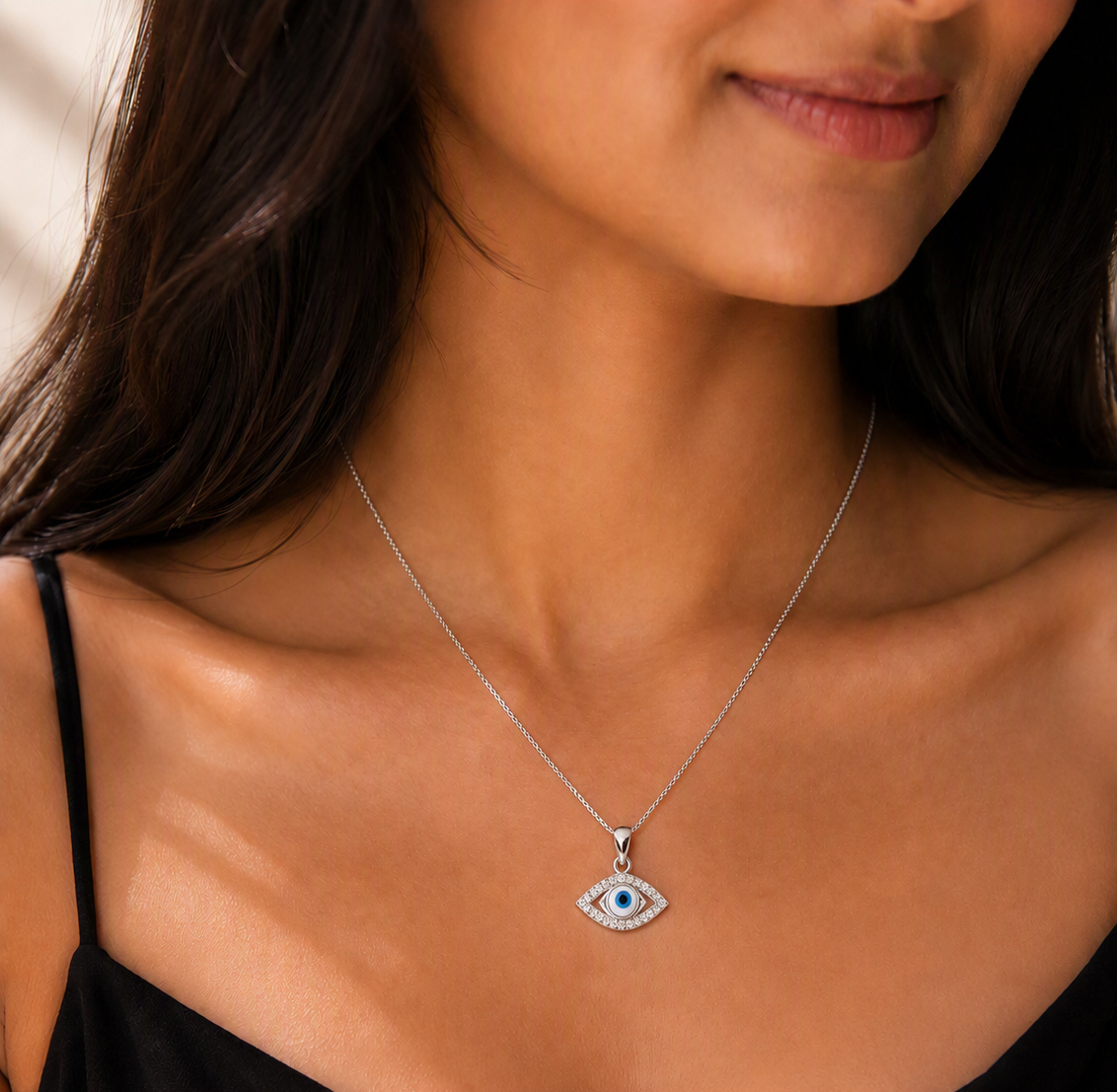 925 Sterling Silver Evil Eye Necklace