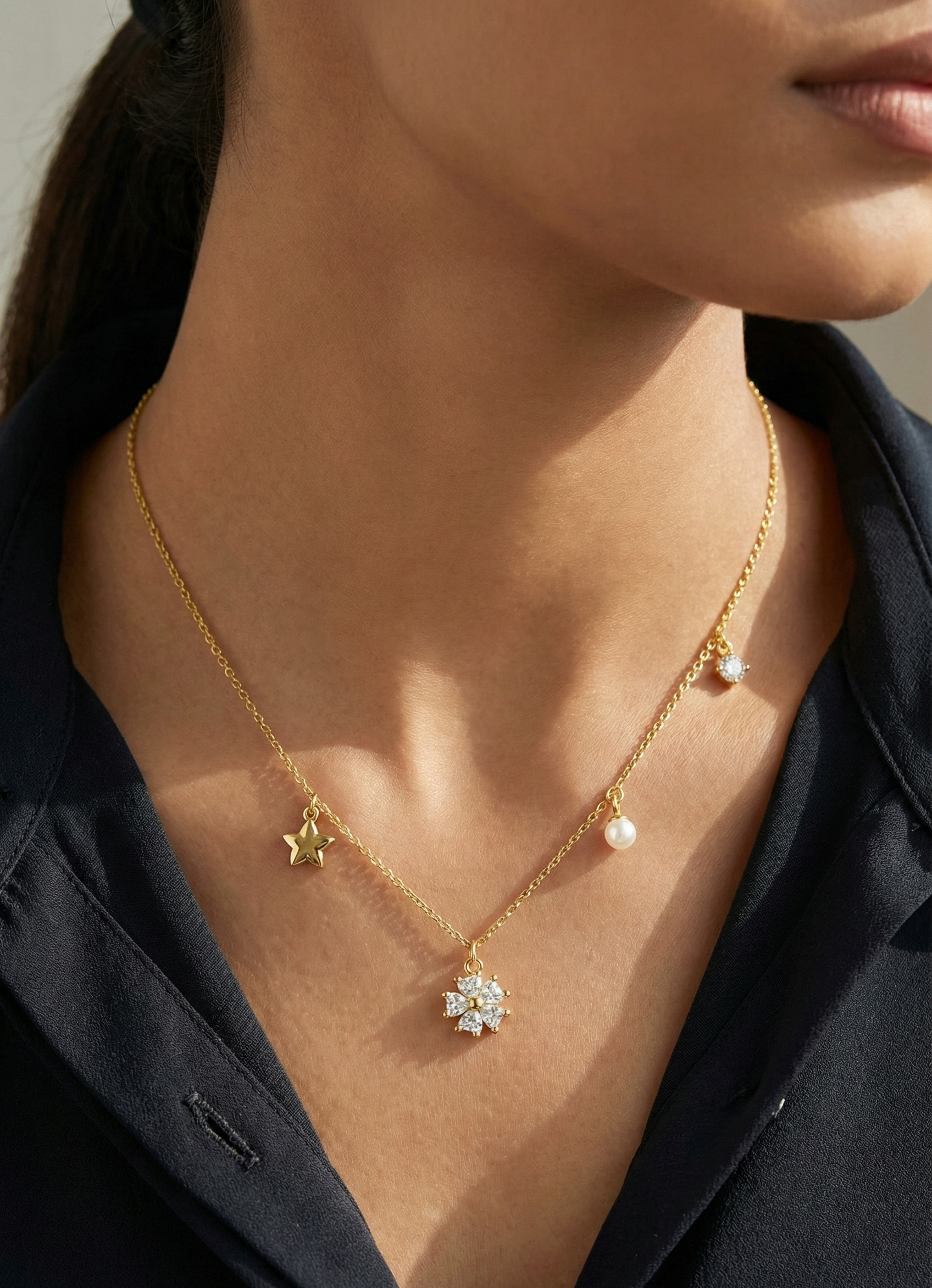 Stardust Cluster Necklace