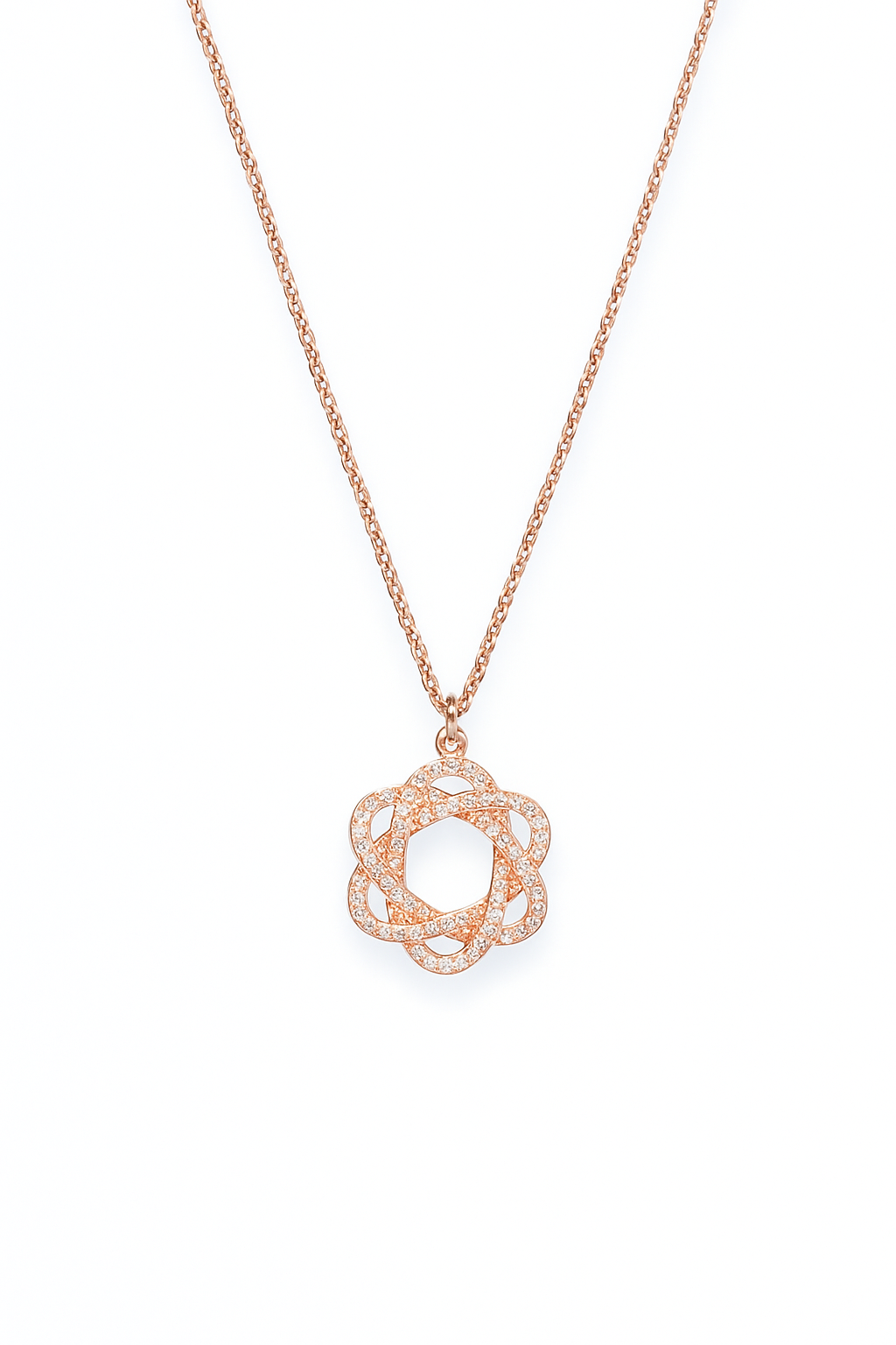 Radiant Bloom Pendant in Rose Gold