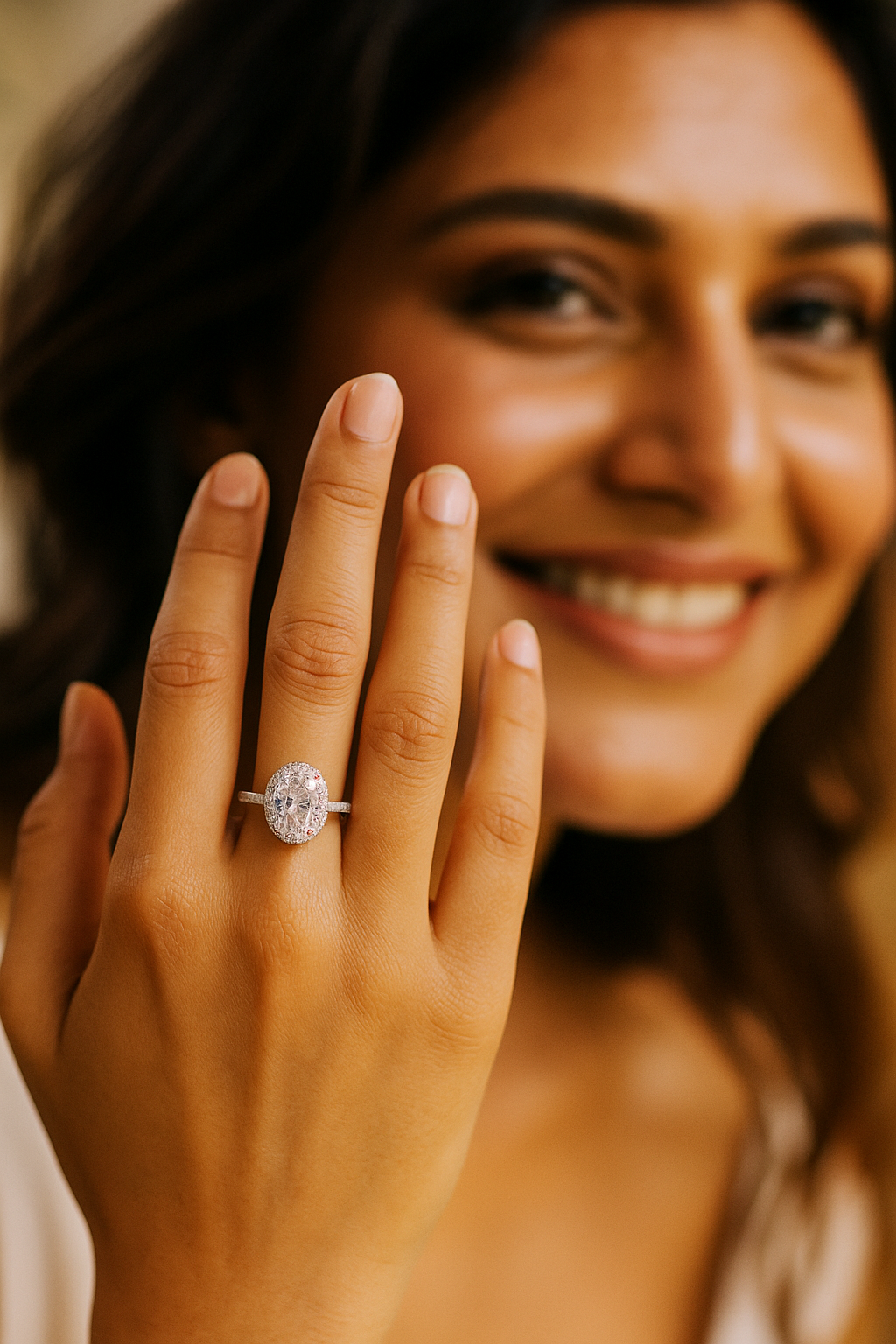 Aurora Oval Solitaire Ring