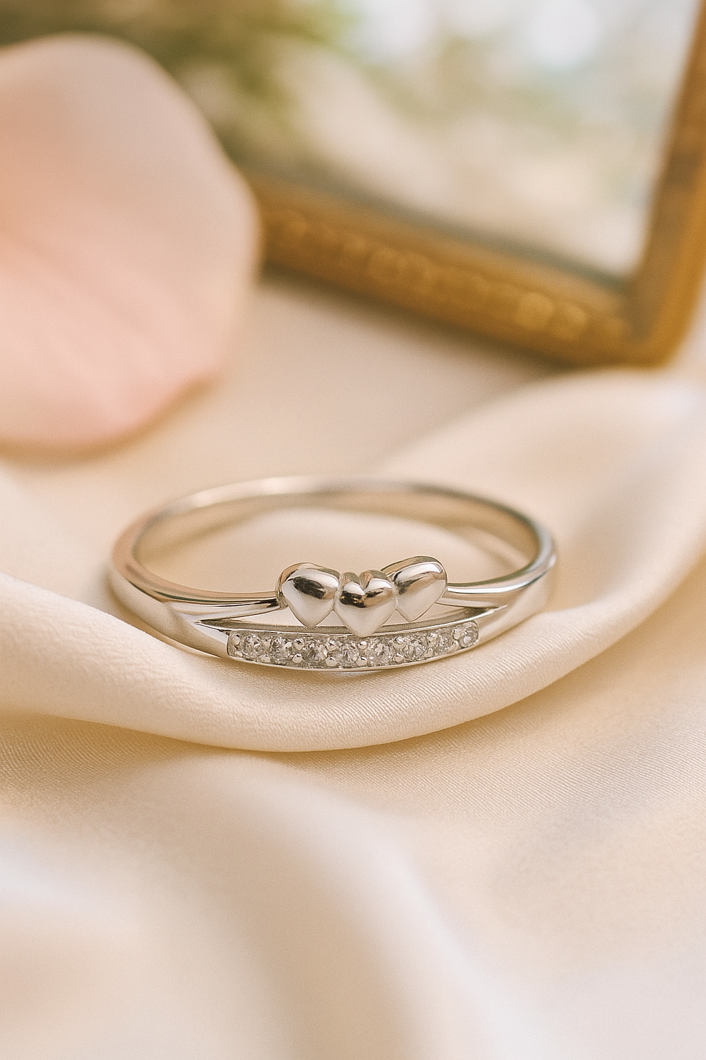 Twin Heart Silver Ring – Symbol of Togetherness