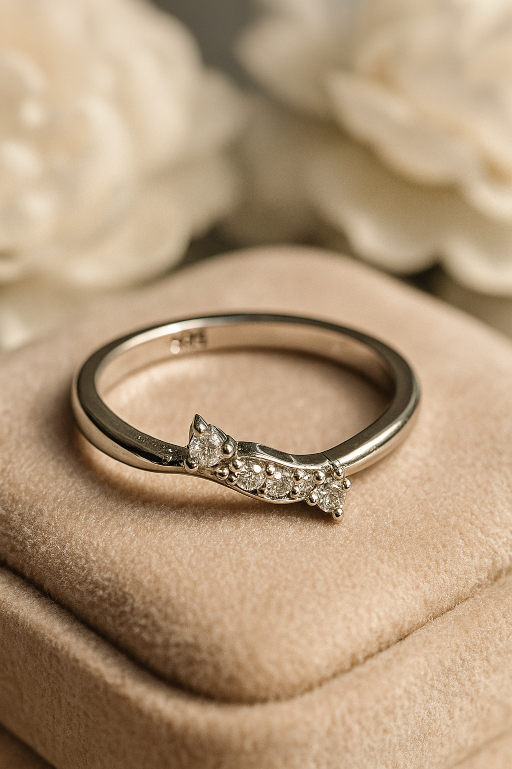 Serene Spark V-Curve Ring