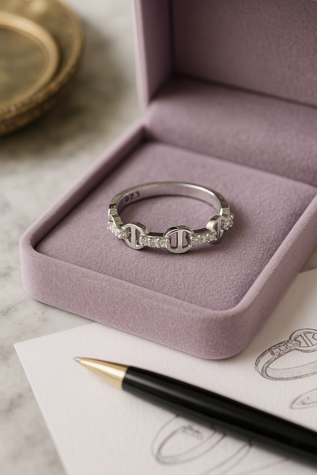 Luxe Link Pavé Ring