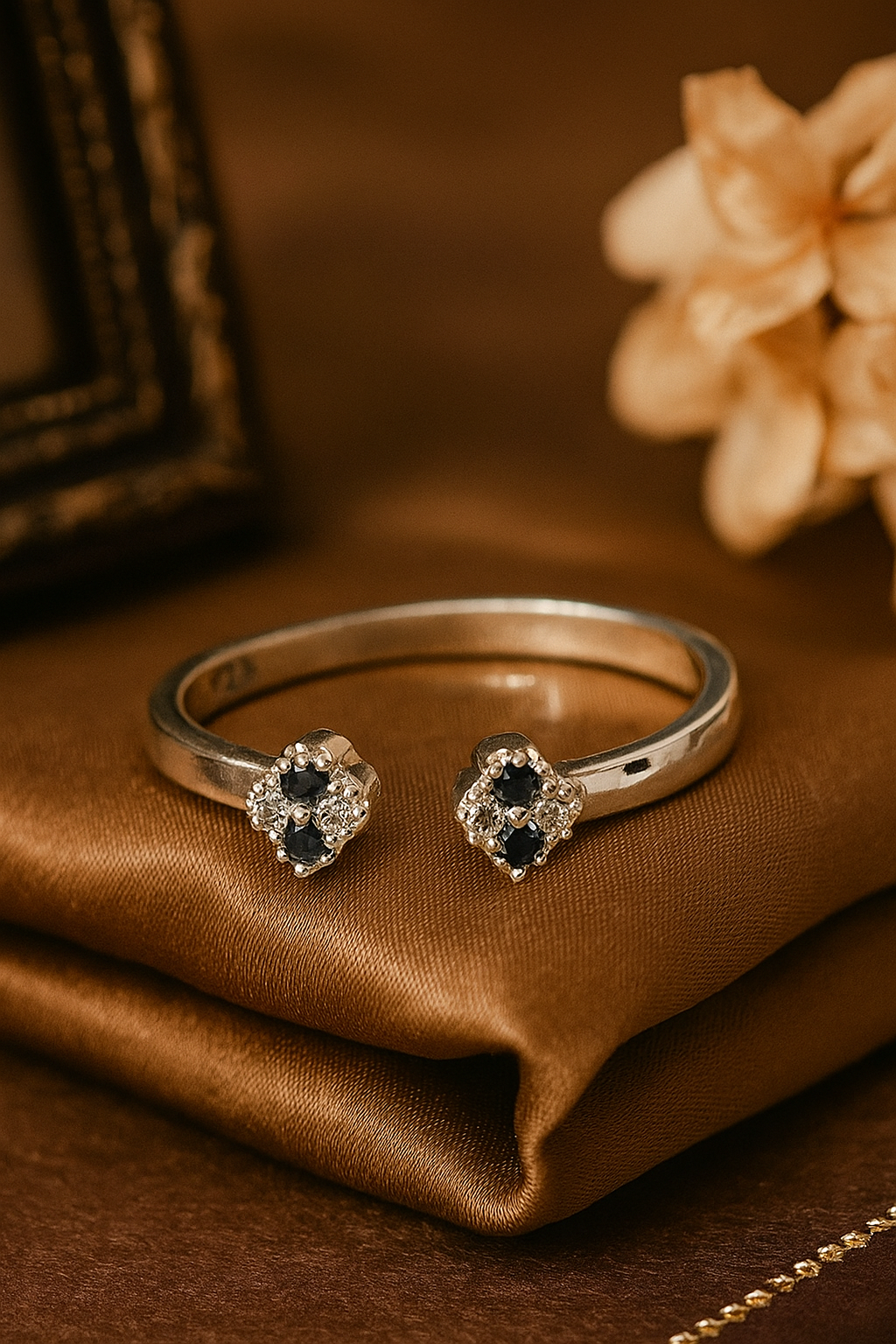 Twilight Bloom Dual-Tip Ring