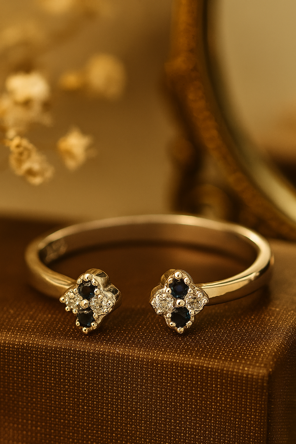 Twilight Bloom Dual-Tip Ring