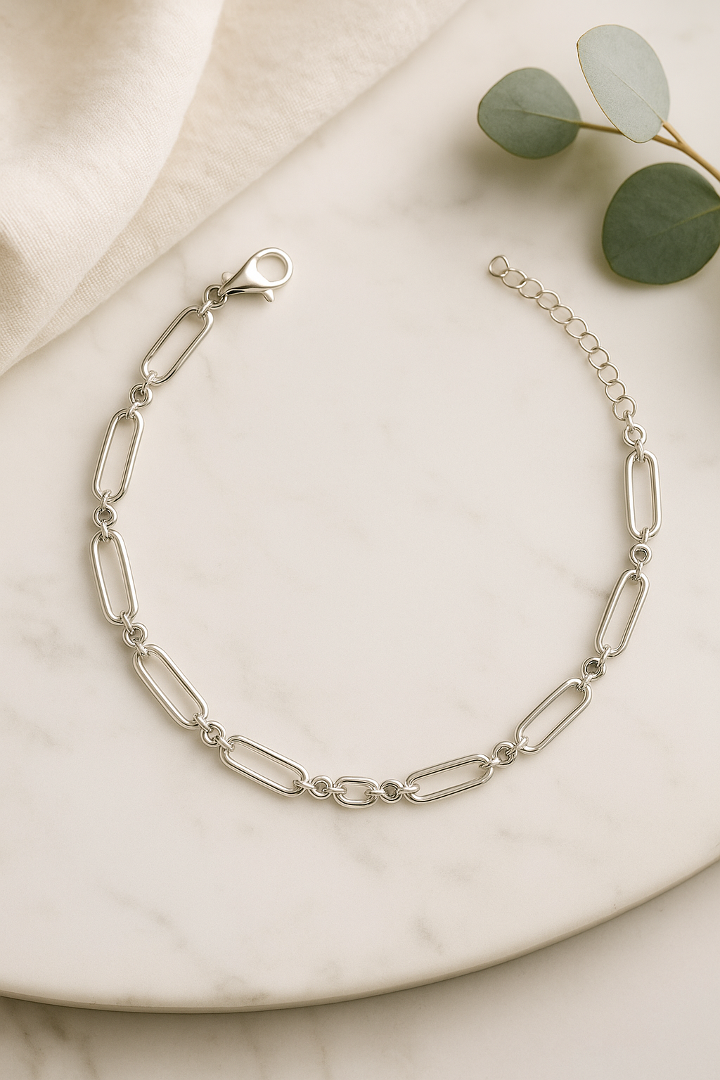 925 Sterling Silver Chain Link Bracelet