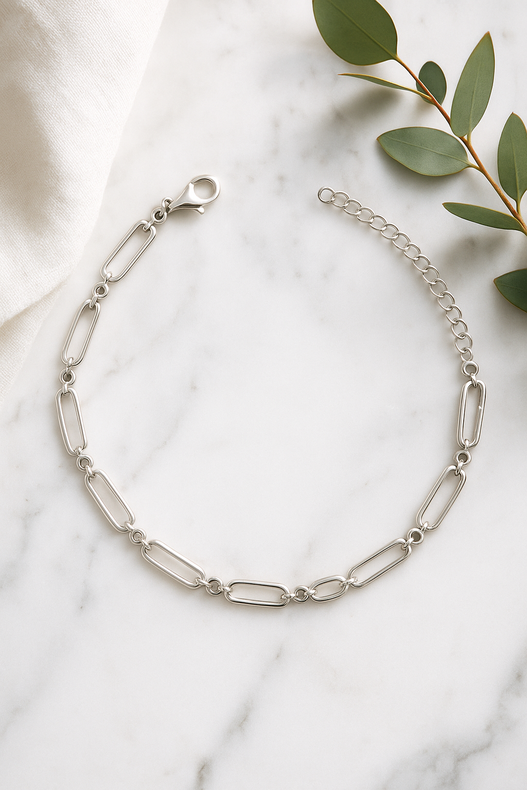 925 Sterling Silver Chain Link Bracelet