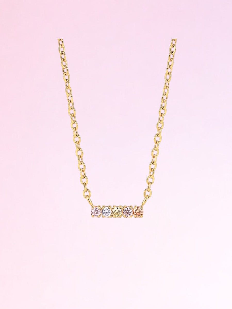 Rainbow Bar Necklace