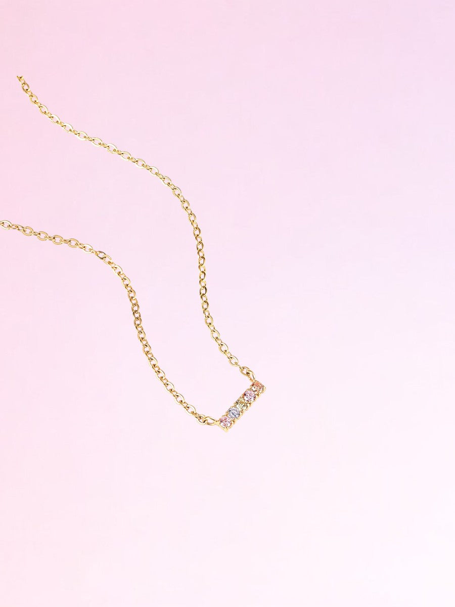 Rainbow Bar Necklace