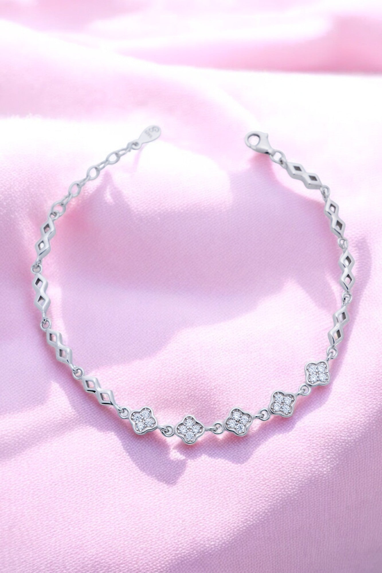Floral Prism CZ Bracelet