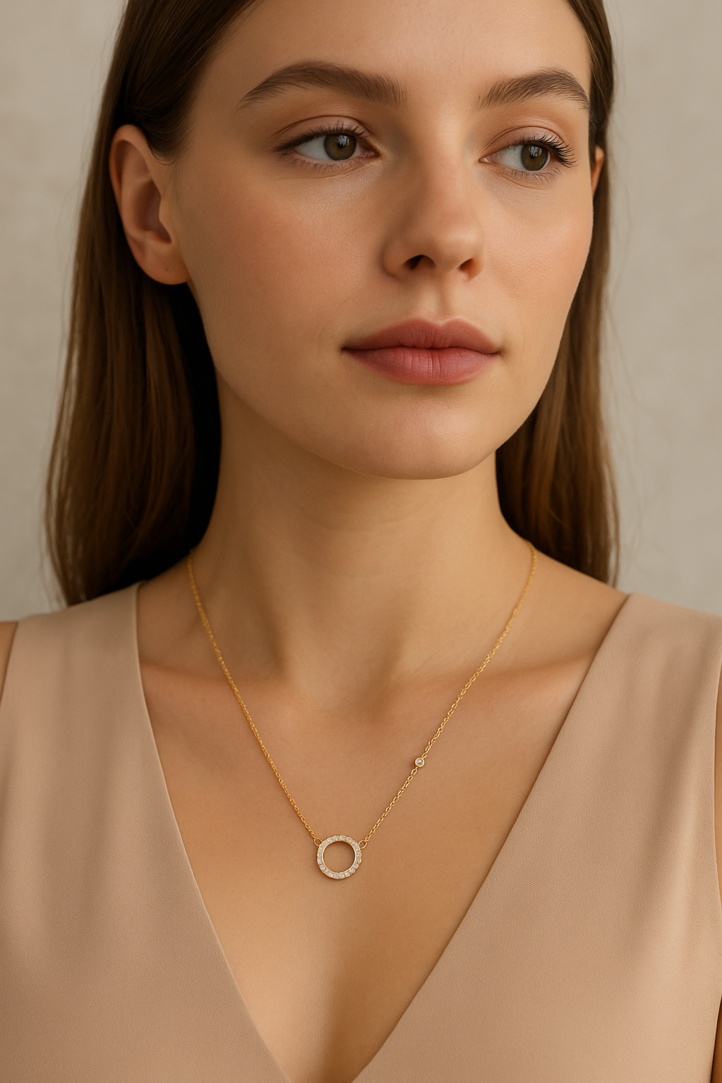 Circle of Sparkle Necklace – Gold