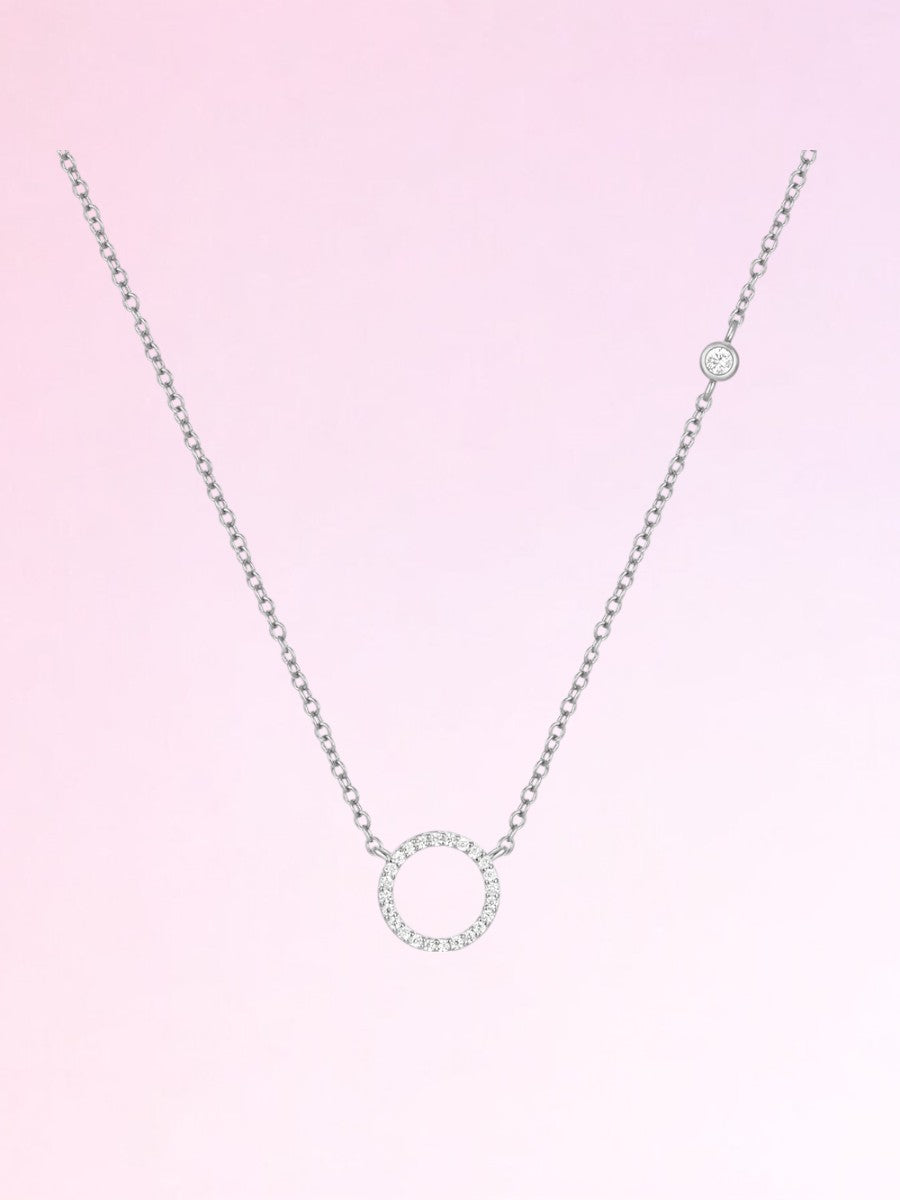 Circle of Sparkle Necklace – Silver