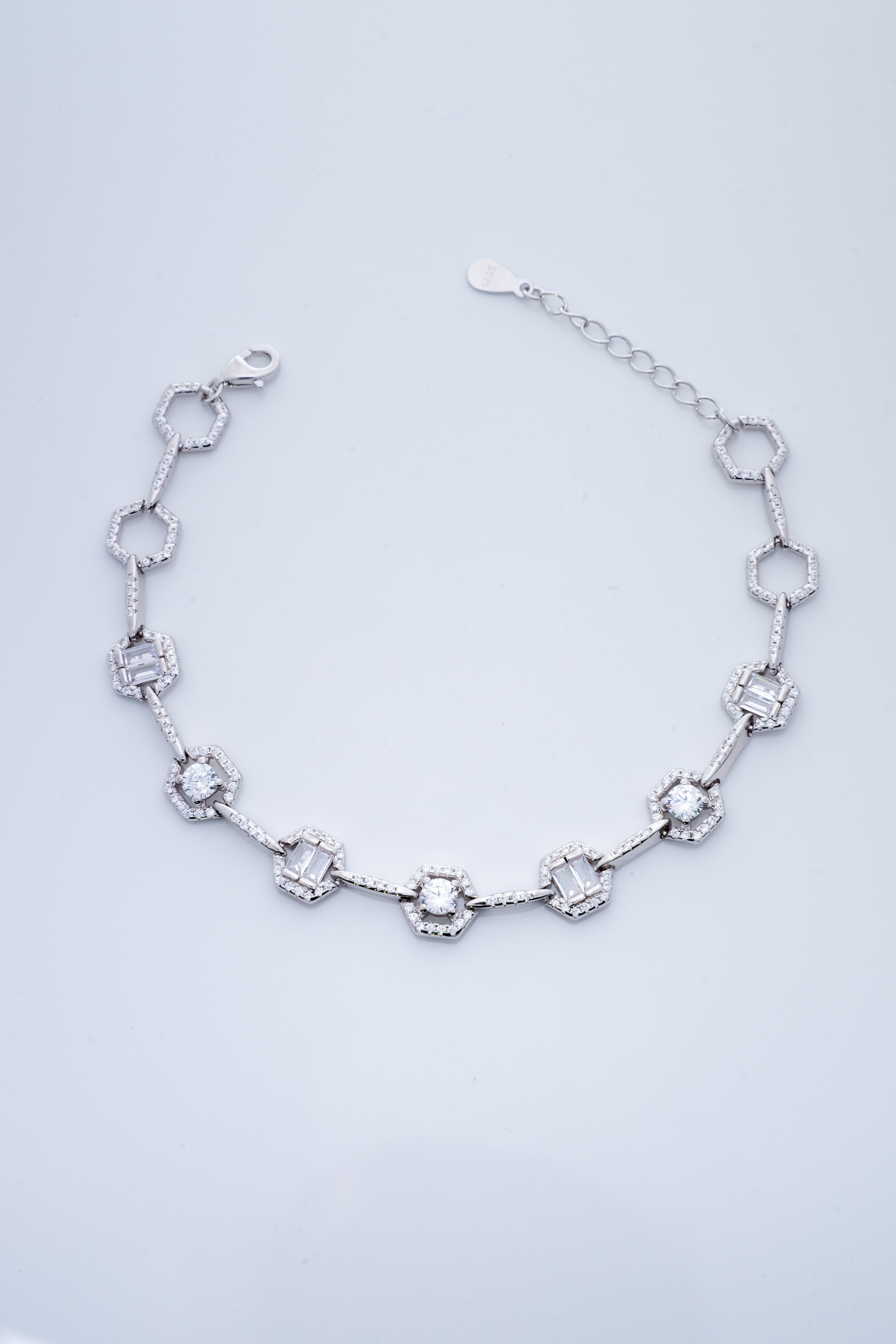 Hexa Sparkle CZ Bracelet