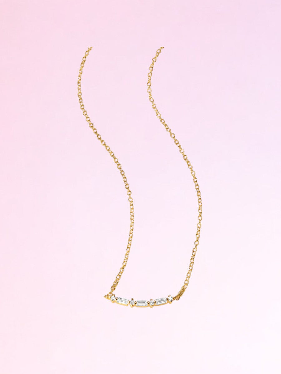 Linear Baguette Necklace