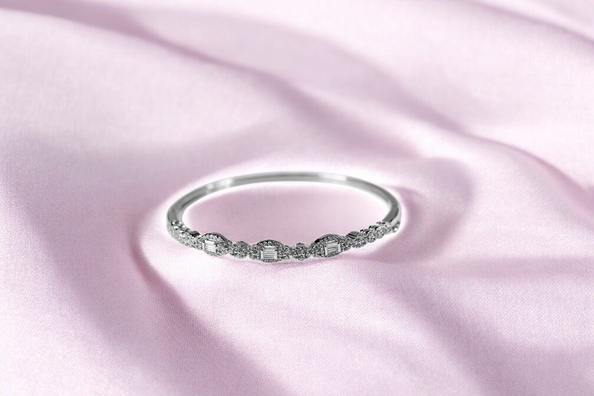 Vintage Baguette CZ Bangle