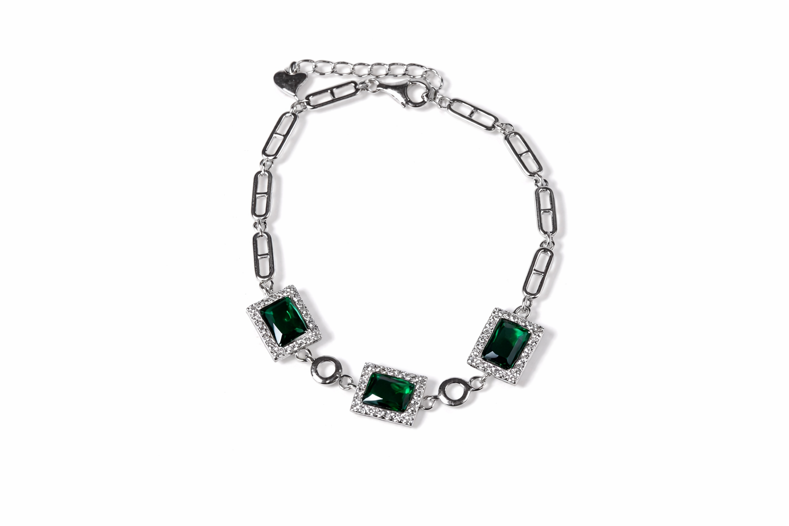 Emerald Radiance Link Bracelet