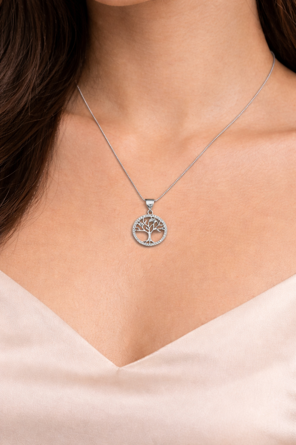Sterling Silver Tree of Life Pendant Necklace