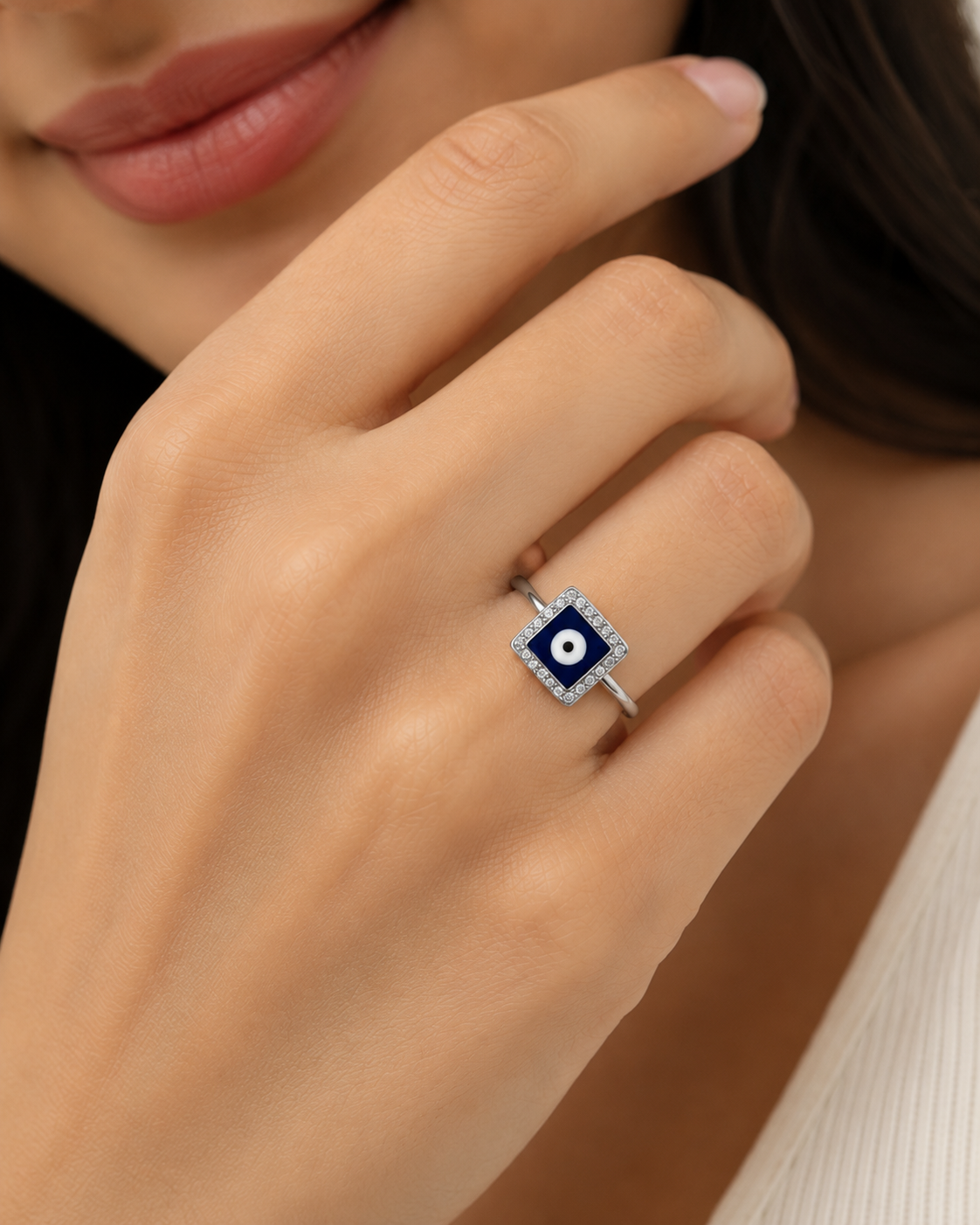 Evil Eye Adjustable Ring