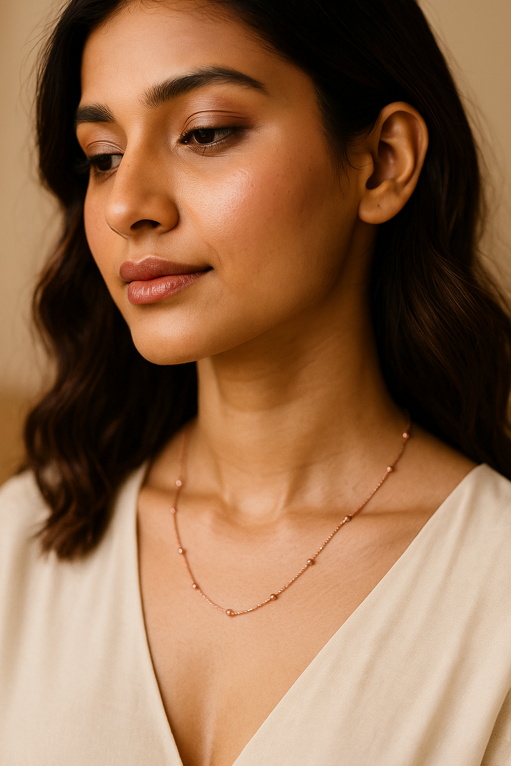 Delicate Rose Gold Chain Necklace