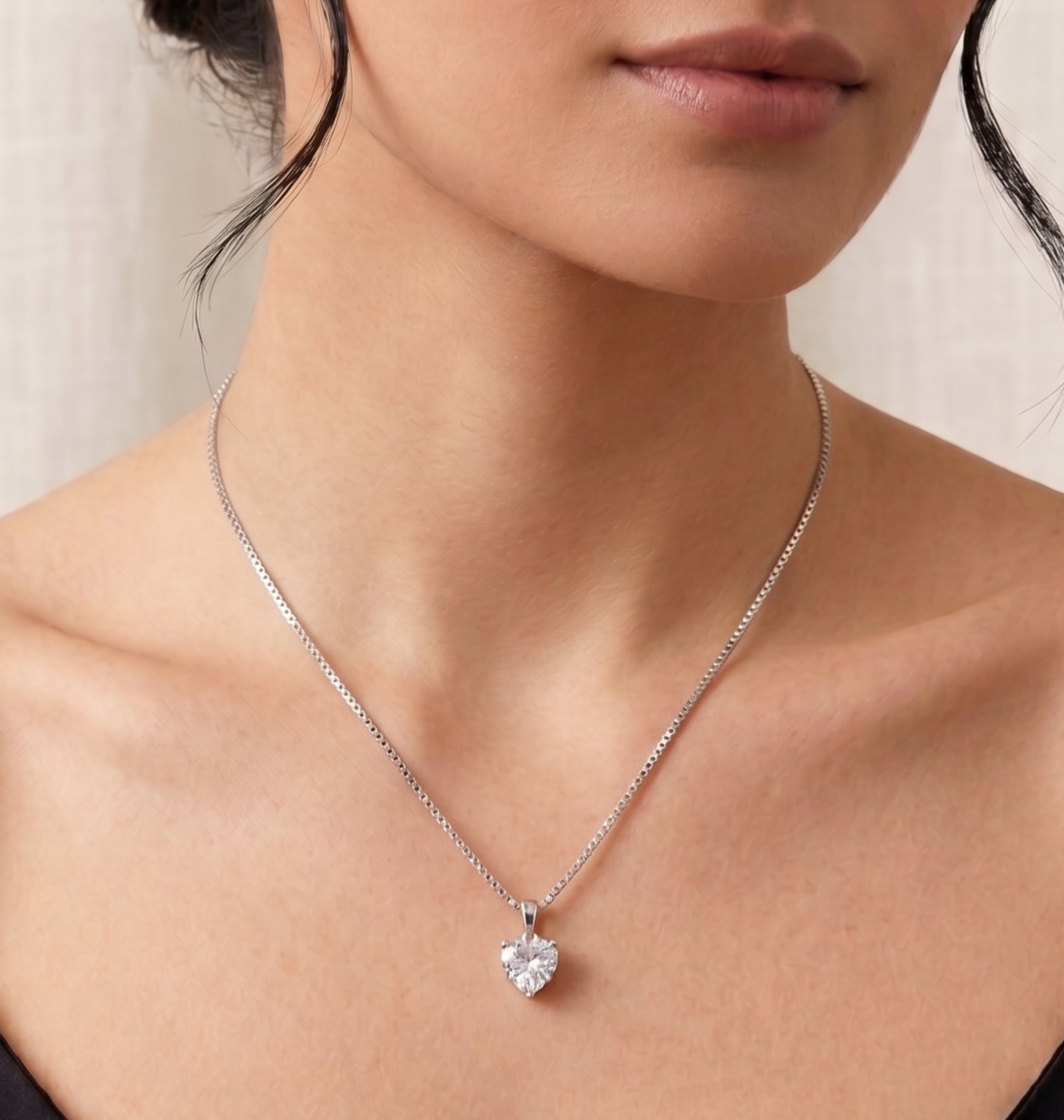 Heart Solitaire Pendant Necklace