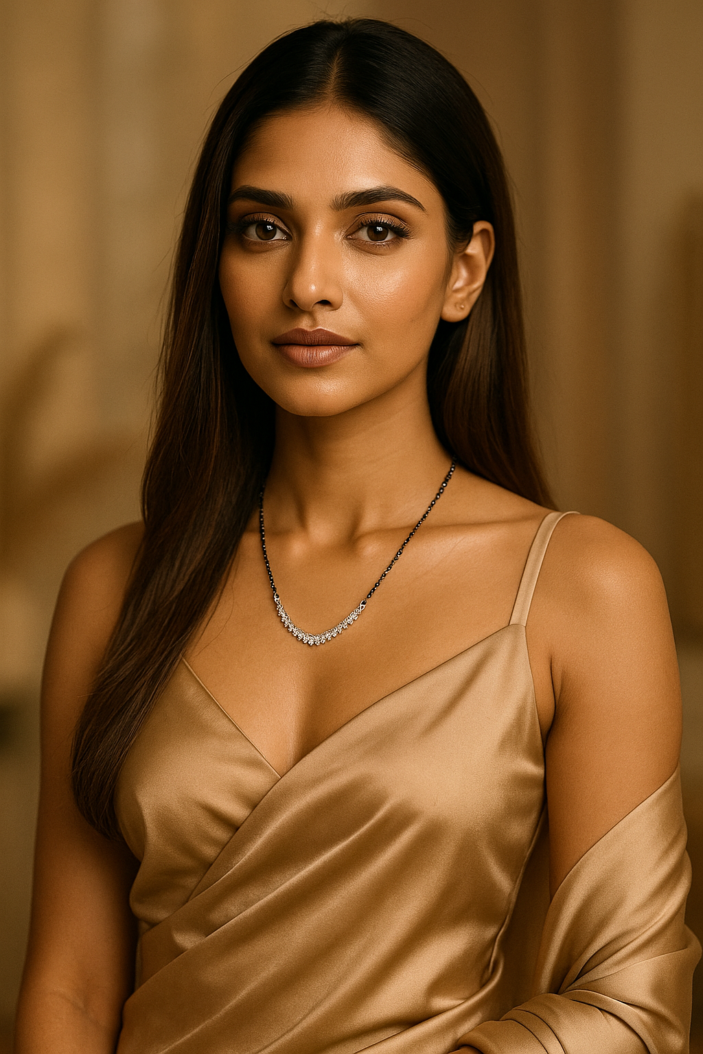 Celestial Sparkle Curve Mangalsutra